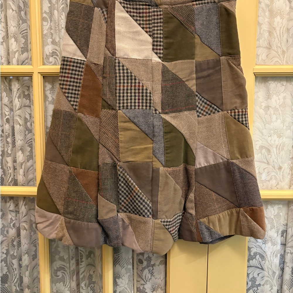 Polo Ralph Lauren A-Line Patchwork Skirt - Earth Tones